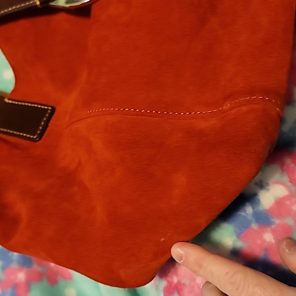 Dooney and Bourke Red Suede Bag - Picture 7 of 17